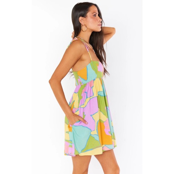 Show Me Your Mumu Gretchen Mini Dress Summer Sorbet L - Picture 4 of 9
